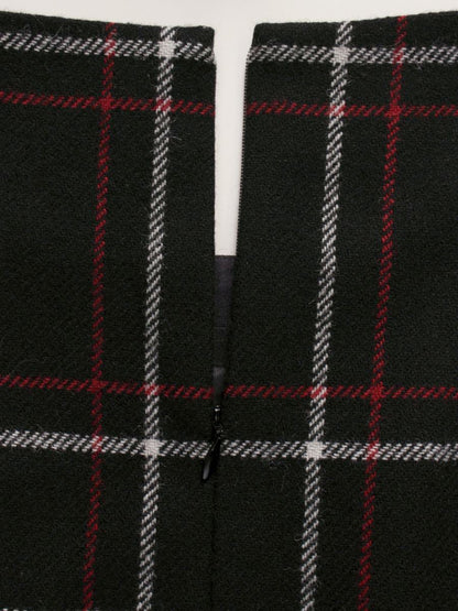 エムズグレイシー 311615 ワンピース 40 ブラック チェック ウール混 ITPYWS1C7ZJ4