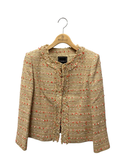 フォクシーブティック Tweed Jacket 38674 ジャケット 40 ベージュ IT46YSWOOL6A