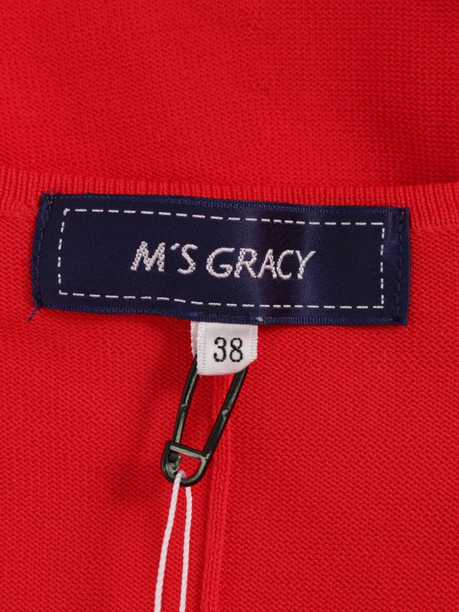 M'S GRACY エムズグレイシー リボン付きスカート 38 赤 レッド M'S GRACY - エムズグレイシー リボン スカート 赤 WEBカタログ掲載の