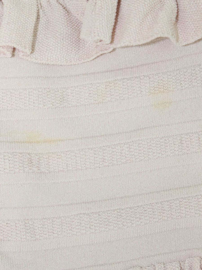 ルネ 6822100 ニットワンピース 34 ピンク フリル バックジップ クルーネック ITINWGF9H9YG 【SALE】