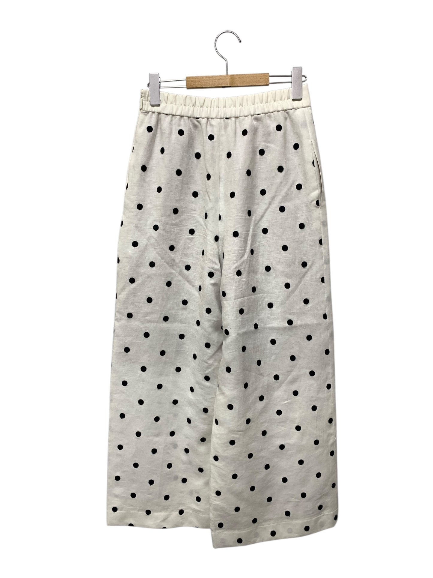 ルネ 6425010 パンツ 36 ホワイト ワイド ドット 水玉 IT5NGSAUH974