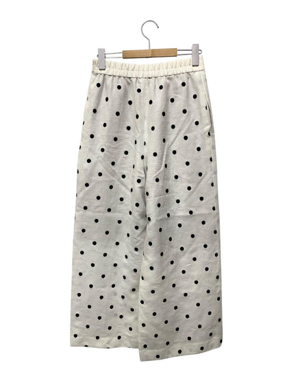 ルネ 6425010 パンツ 36 ホワイト ワイド ドット 水玉 IT5NGSAUH974