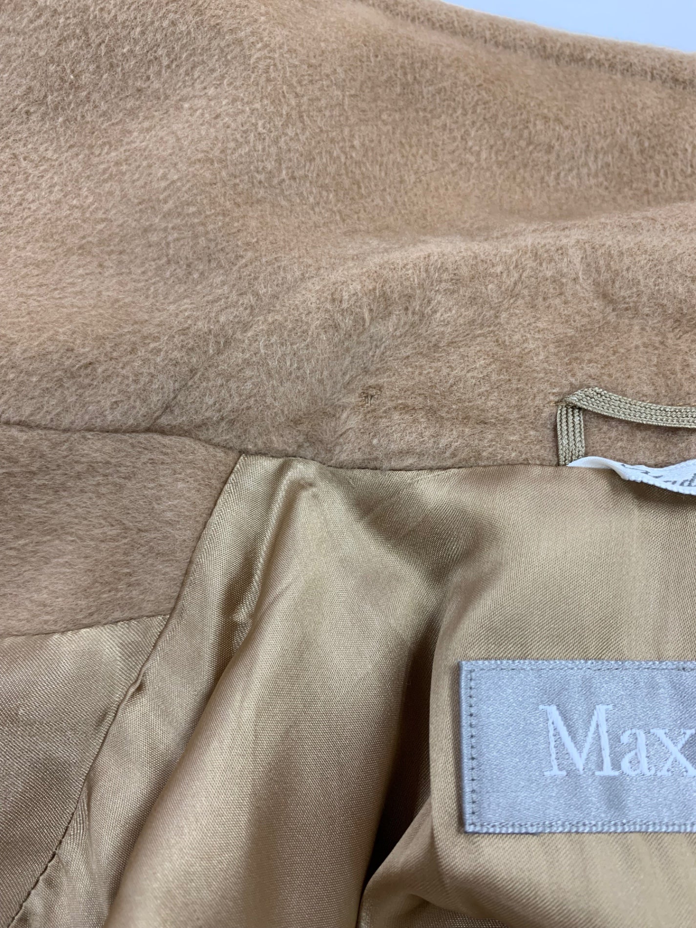 マックスマーラ 1637597 38 キャメル チェスター ロングコート シルバータグ ベルト ITVQLFNTHCB2