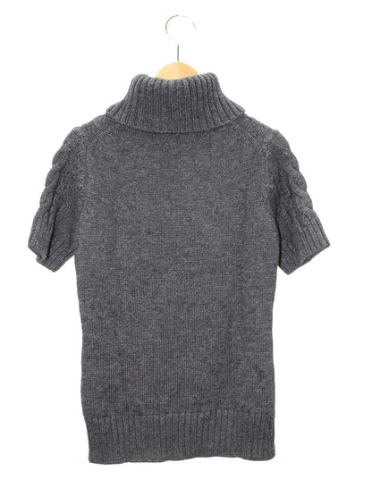 ギャラリービスコンティ 1480821 半袖ニット 2 グレー タートルネック アラン模様 ITJ5KTY4CUU6