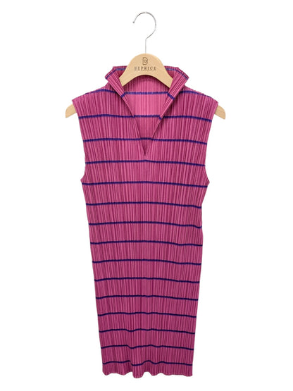 プリーツプリーズイッセイミヤケ  PP31-JT780 トップス 3 パープル ストライプ プリーツ ITG3XJOX9QJD