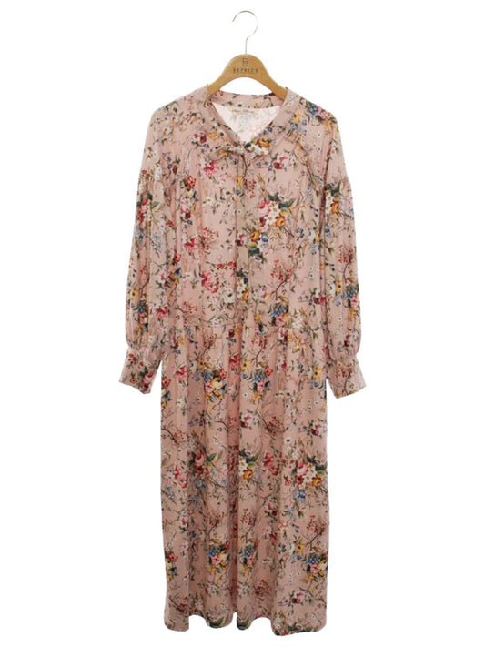 スーパービューティー ワンピース 42 ピンク 花柄 リボンチャーム付き ITMFLS7K5B9U