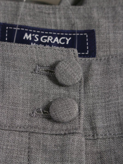 エムズグレイシー 316605 パンツ 40 グレー ワイド リボン IT2DR29O2T7K