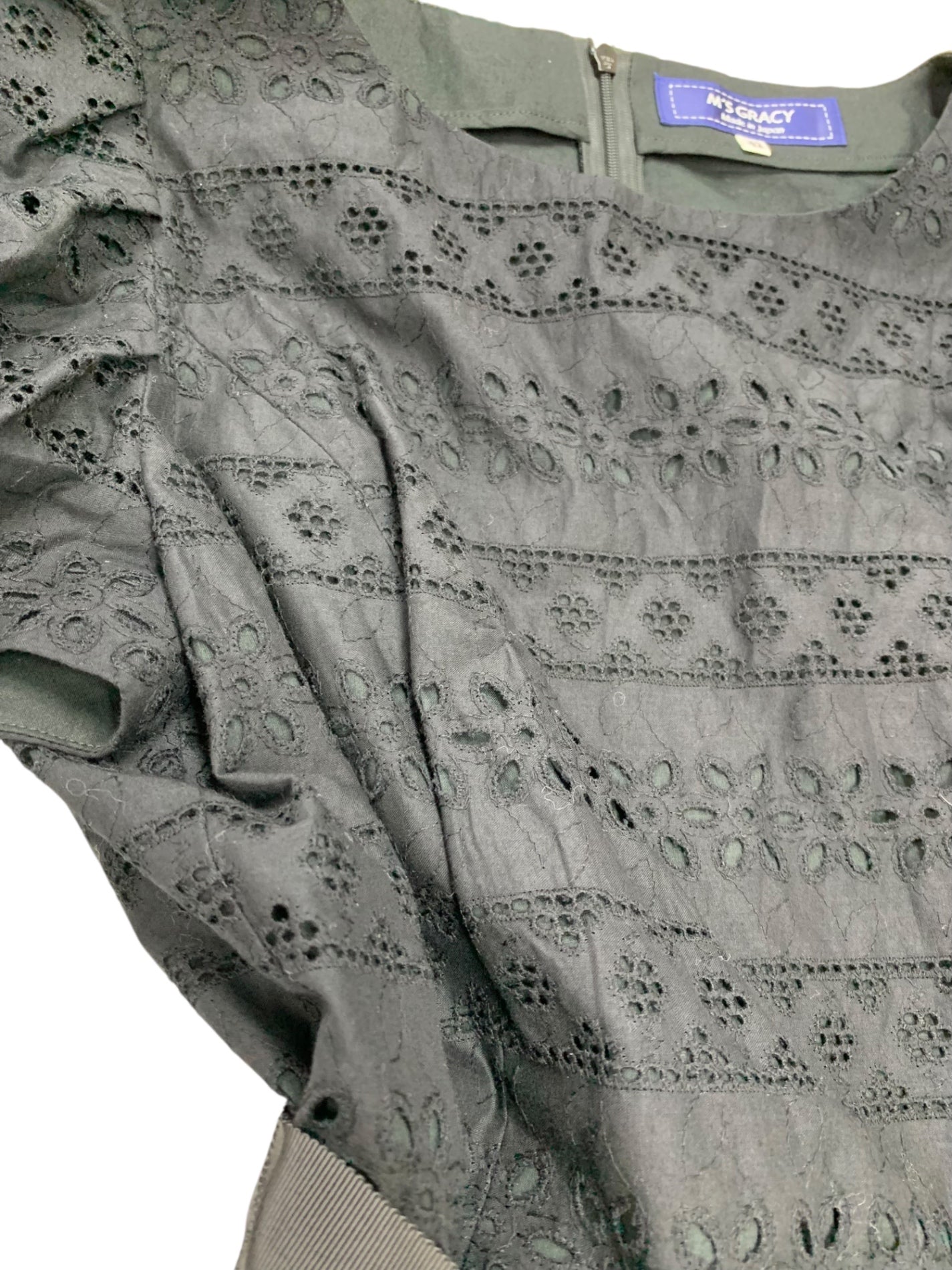 エムズグレイシー 411334 ワンピース 42 ブラック 花 レース | 中古