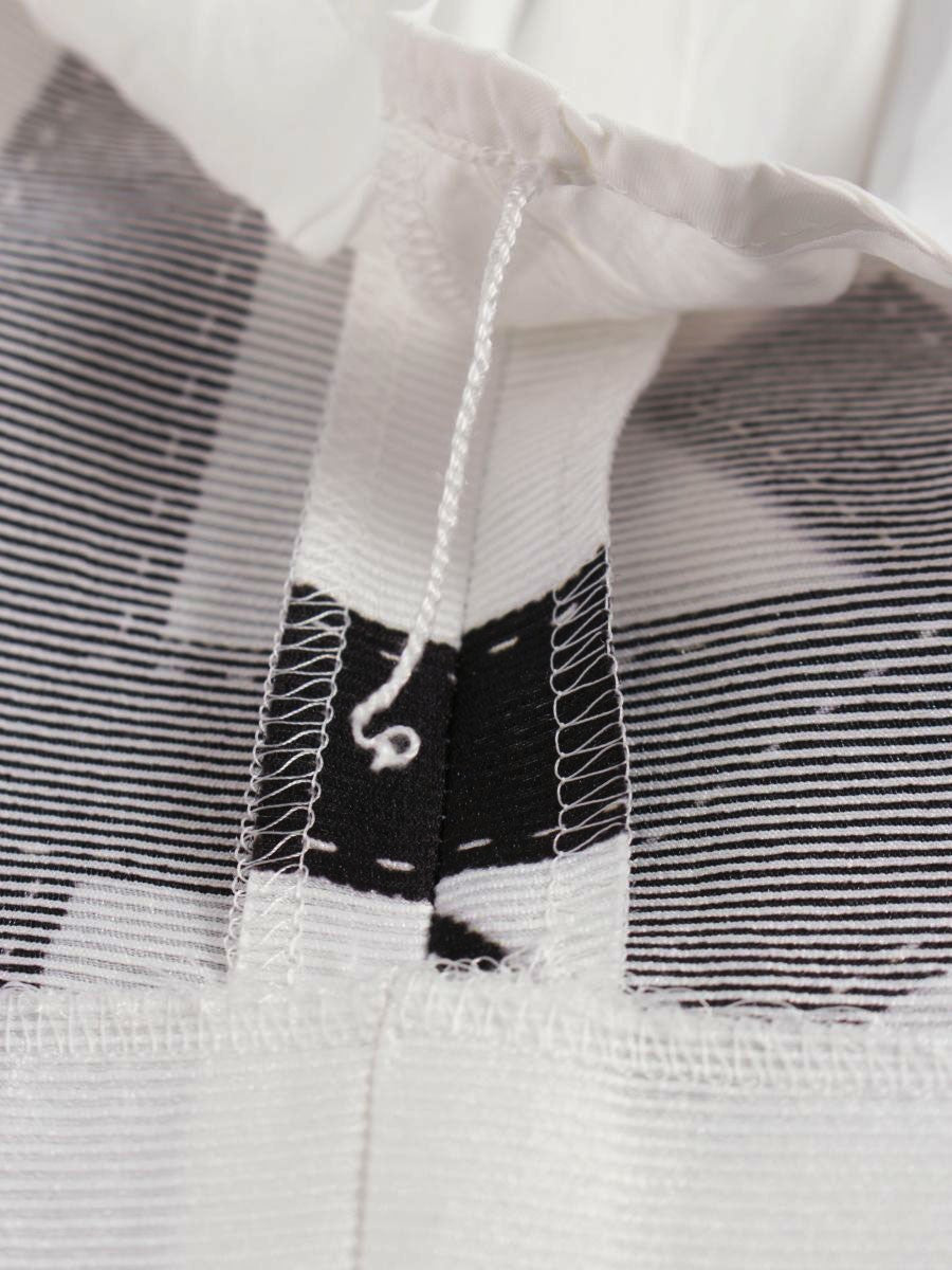 エムズグレイシー Ribbon Check Dress 811317 ワンピース 36 ホワイト 半袖 リボン チェック ITJUAD83C5ME