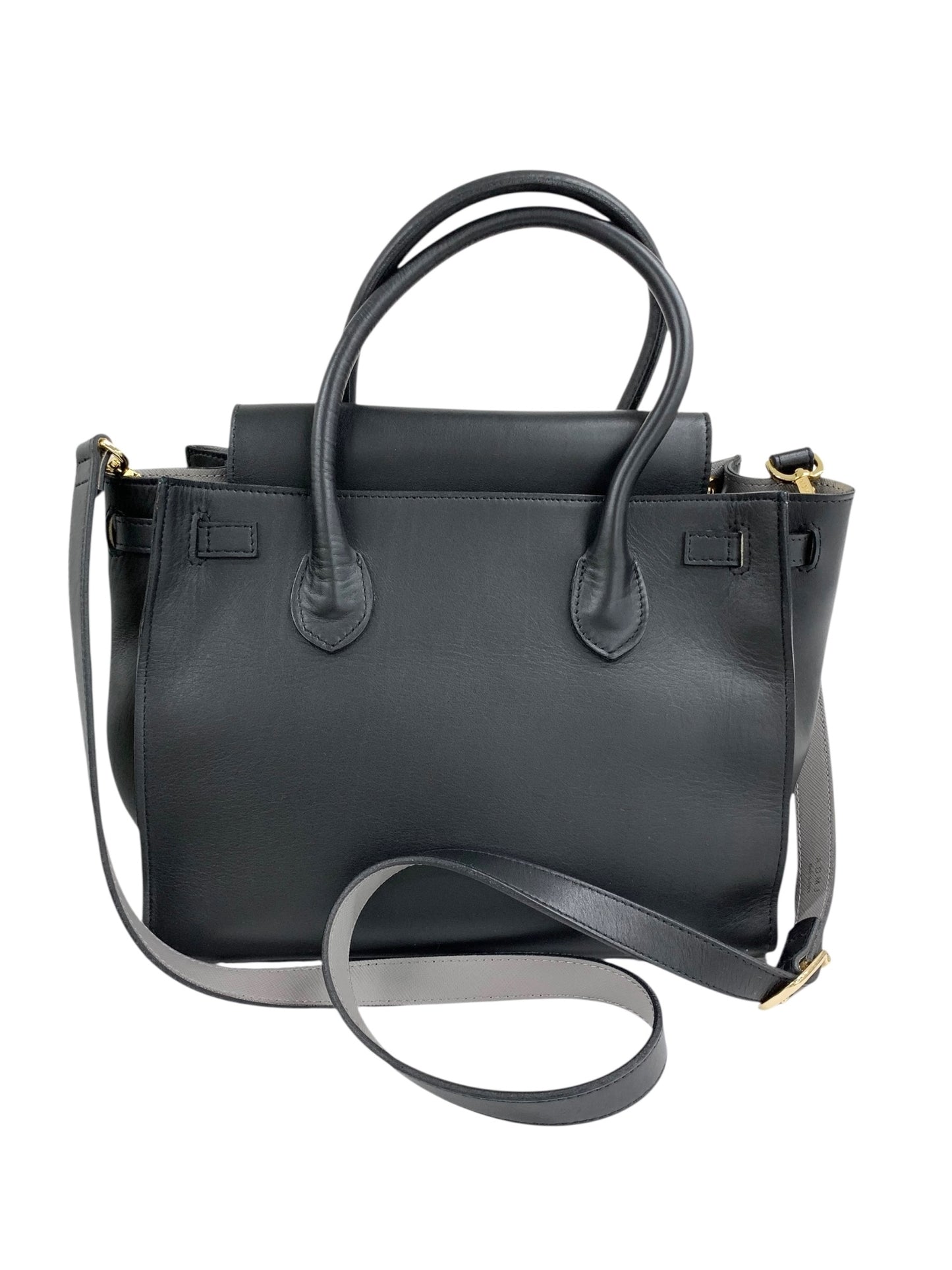 エーディーエムジェイ トートバッグ ブラック フラップ ショルダー 2way レザー ITINNADZE519