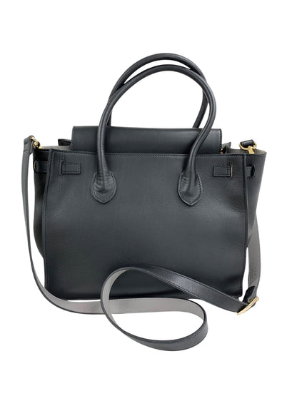 エーディーエムジェイ トートバッグ ブラック フラップ ショルダー 2way レザー ITINNADZE519