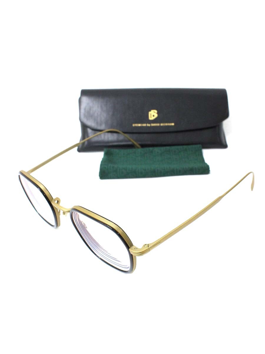 アイウェアバイデイヴィッドベッカム DB1103 メガネ ブラック/ゴールド チタニウム ヘキサゴン ITFFPH5NYYOA 【SALE】