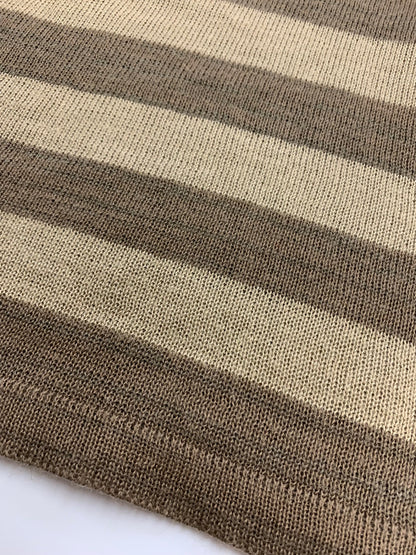 イッセイミヤケメン 半袖ニット ベージュ リネン混 筆タグ ヴィンテージ ITERJWJETF0U