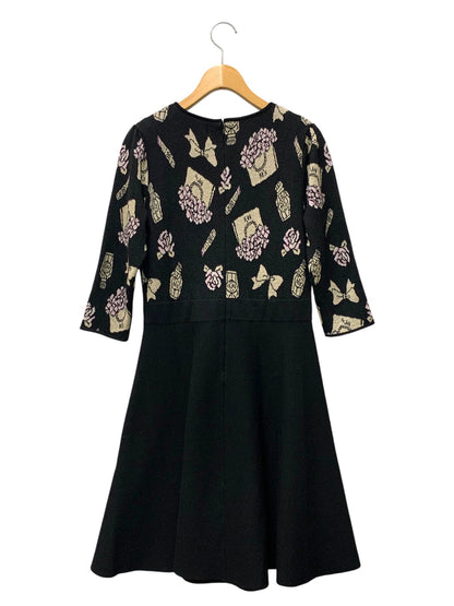 エムズグレイシー Icon Motif Knit One-piece 918567 ワンピース 38 ブラック アイコン ニット ITLURQHIZ55O