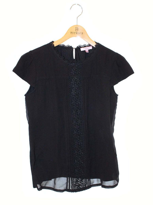 トッカ 【洗える！】SOLEIL シフォントップス KKTOSM0102 XS ブラック ITHGFQC9F9N8