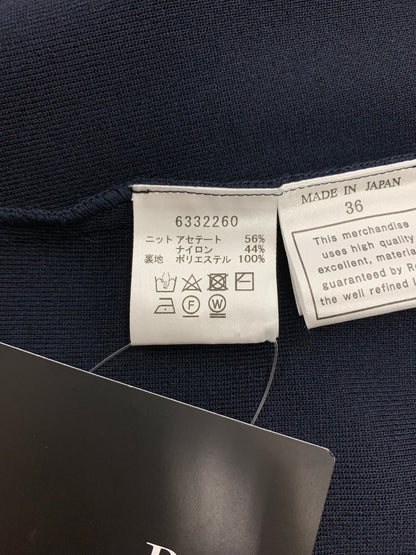ルネ 6332260 ジャケット 36 ネイビー ニット バルーンスリーブ ITDEL2XI43I0