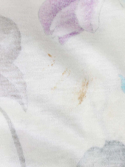 レオナールファッション 0339121 ブラウス M アイボリー コットン ロゴボタン シースルー フラワー IT17RWL90VYO