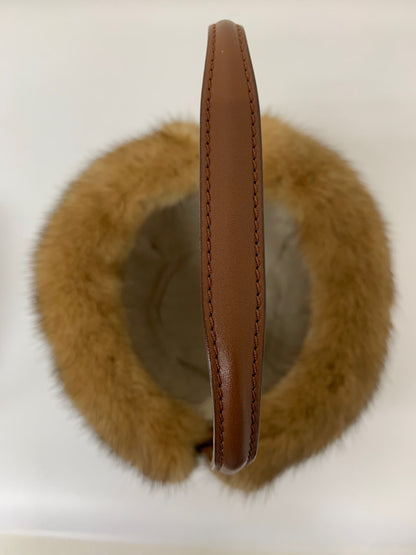 フォクシー ハンプトンバスケット ハンドバッグ ブラウン ミンクファー レザー 編み込み ITRZR4CYO7XK