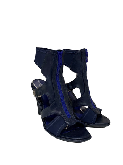 アレキサンダーマックイーン 287137 R2021 4029 サンダル 37 ネイビー レザー ジップ IT0YDVXB5UXM