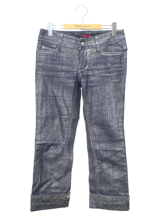 トゥービーシック U0900-999 デニムパンツ ネイビー ビジュー スパンコール リボン ITB4PLHZOIS0