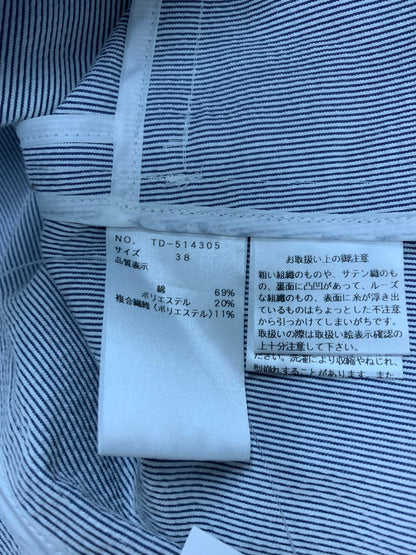 エムズグレイシー ストライプテーラードジャケット 514305 38 ブルー ITT6OVKXI4X6