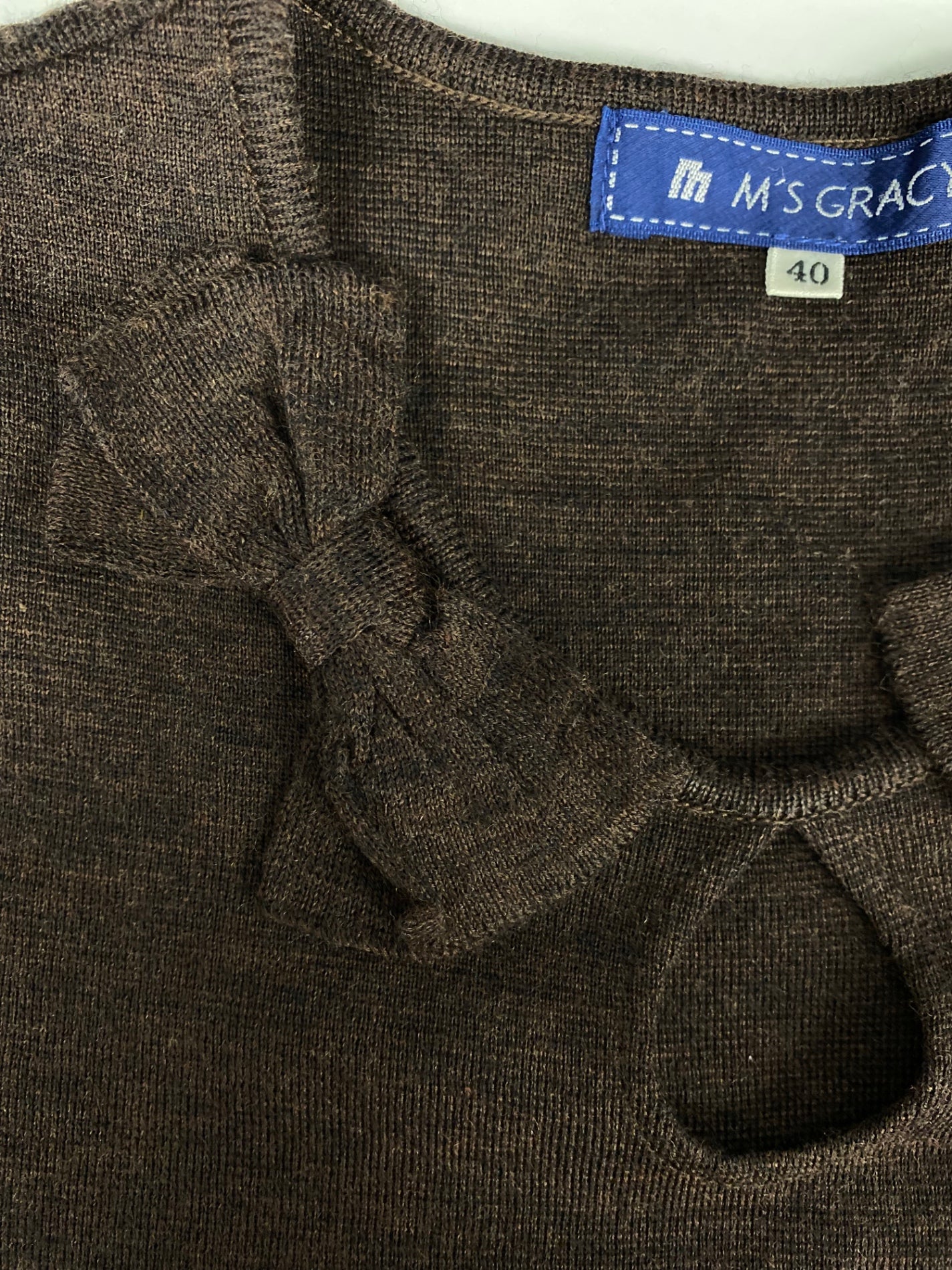 エムズグレイシー リボン ニット カットソー 半袖 ブラウン 211026E M'S GRACY（ニット/セーター）のフリマアイテム一覧