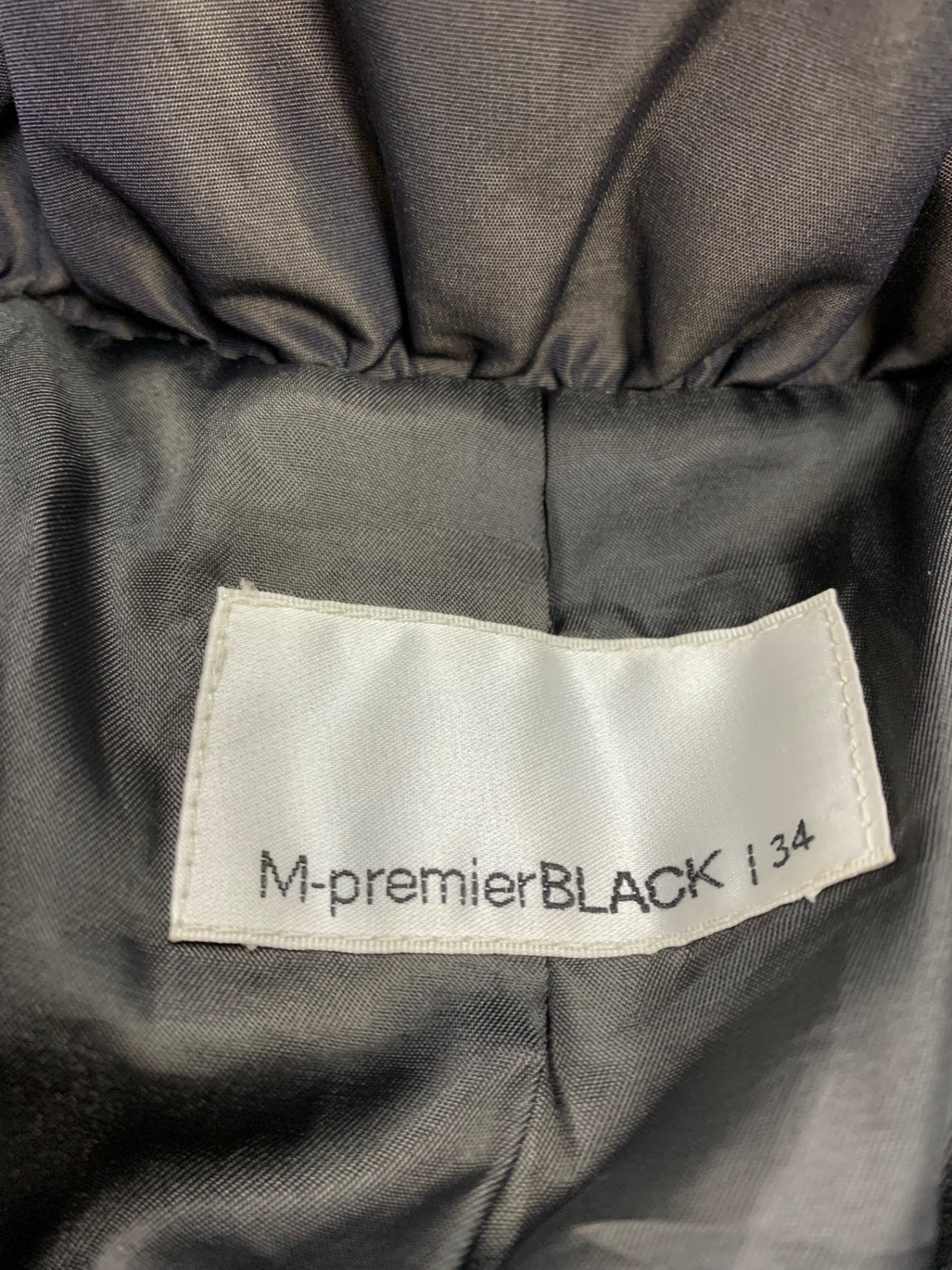 エムプルミエブラック D208-006 ダウンコート 34 チャコール ショールカラー IT0M6CGXZFY0