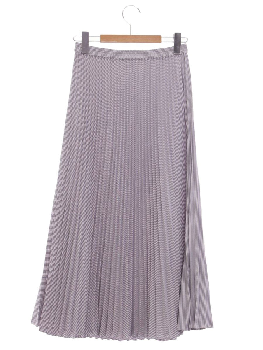 エムズグレイシー ストライププリーツスカート 417316 38 ブルー ITC47049GWK4