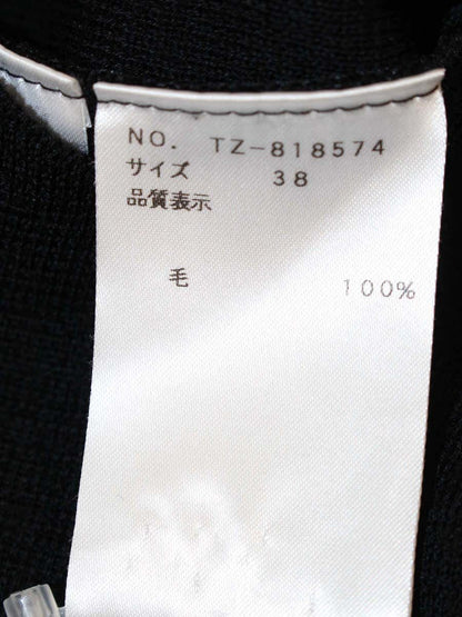 エムズグレイシー Scalloped Lavender Knit 818574 ニット セーター 38 ブラック ITMV7JVFPBAU
