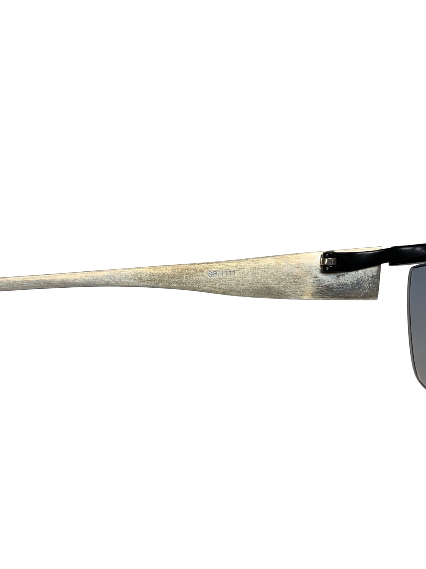 スピビー SP-1111 メガネ 眼鏡 ブラック メタルフレーム ハーフリム スクエア ITG3A8IQD48L