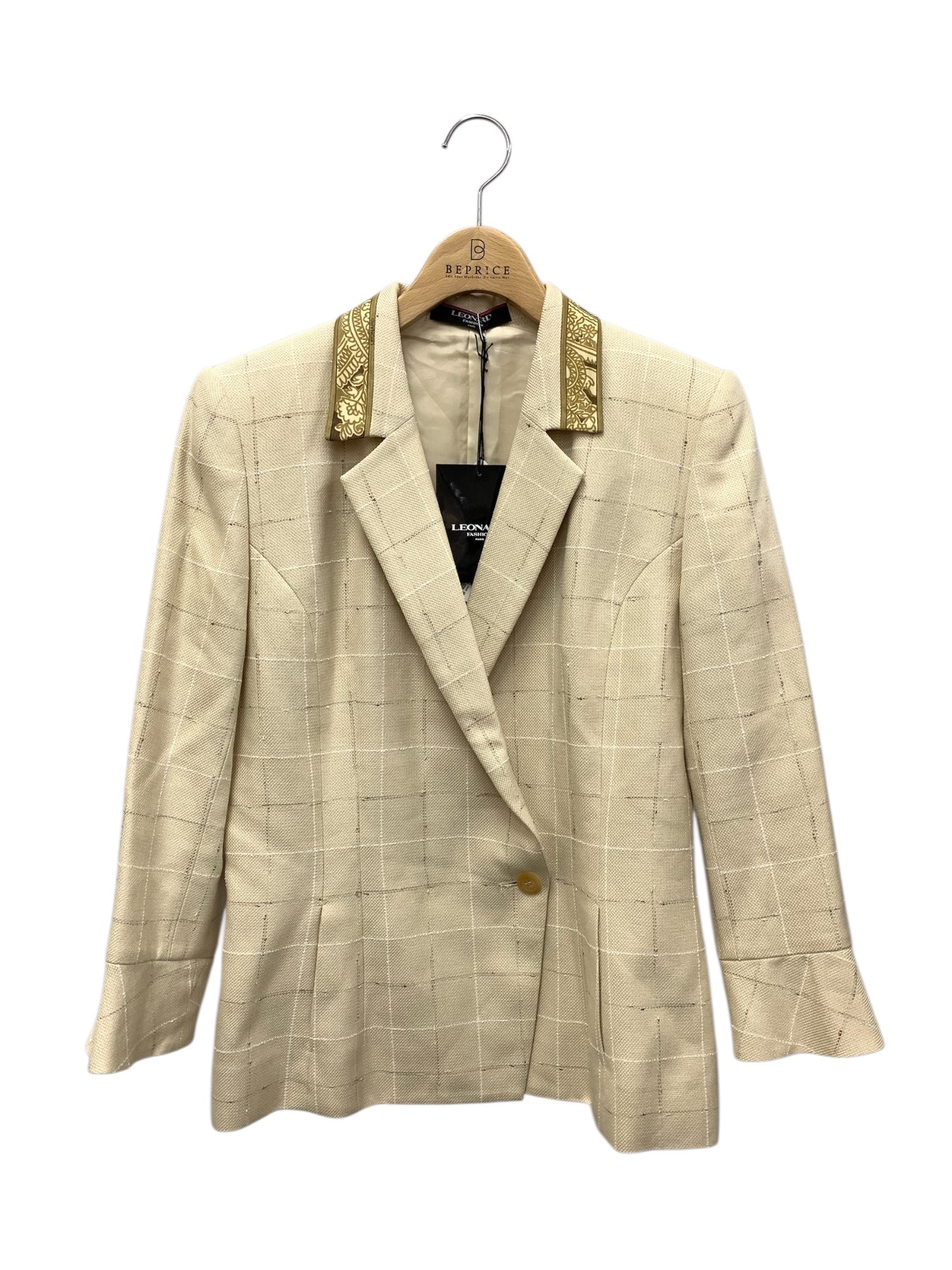 レオナールファッション 0351051 ジャケット 40 ベージュ 格子柄 ITBX33UYKJRC