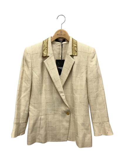 レオナールファッション 0351051 ジャケット 40 ベージュ 格子柄 ITBX33UYKJRC