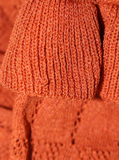 ルネ 6932490 ニット 36 オレンジブラウン 肩フリル IT68WKBK7QFM