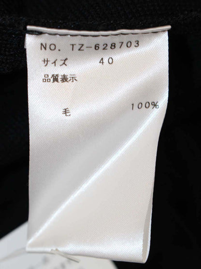 エムズグレイシー 628703 カーディガン 40 ブラック フリル ITL65N9IKSOY