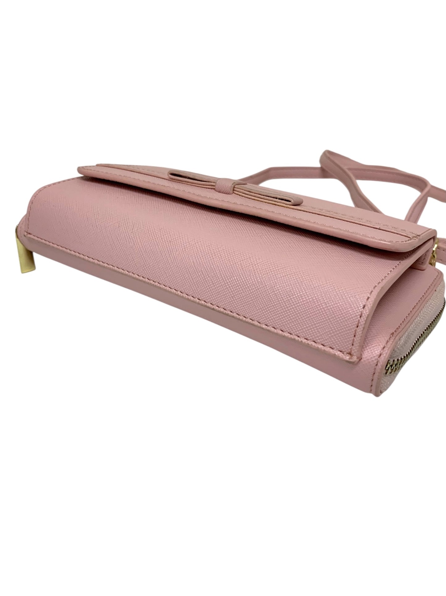 エムズグレイシー Wallet Ribbon Bag 894507 長財布 ピンク ストラップ付き ポシェット IT46G3Y0C8C8