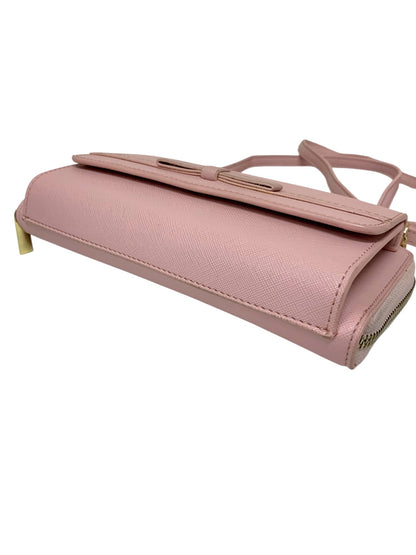 エムズグレイシー Wallet Ribbon Bag 894507 長財布 ピンク ストラップ付き ポシェット IT46G3Y0C8C8
