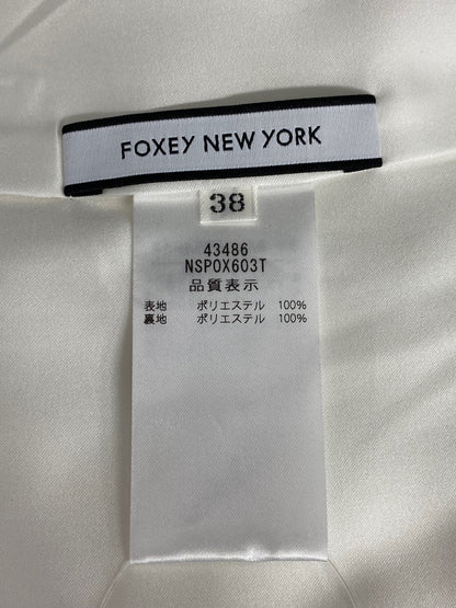 フォクシーニューヨーク Pants Addison 43486 パンツ 38 ホワイト ワイド タック IT09MFCYF62Q