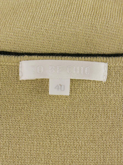 トゥービーシック UME95-767-40 ワンピース 40 ベージュ ニット ベロア リボン ITOOTTUX20FM