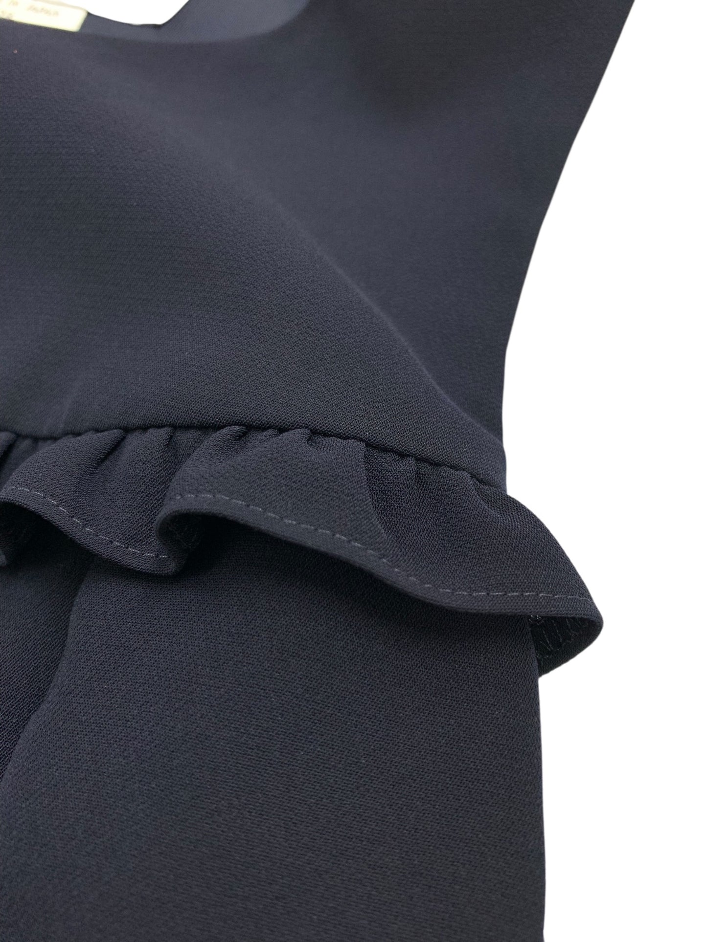 ルネ 6026070 ワンピース 38 ネイビー フリル バックジップ ITMEKSDMXZ4C 【SALE】