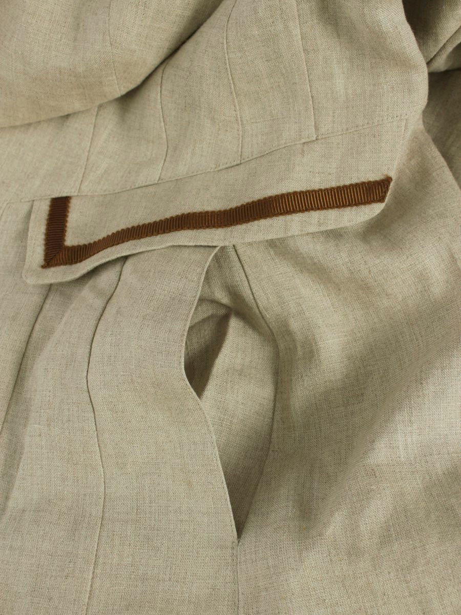 ナチュラルbyフォクシー 26957 コート 40 ベージュ リネン 麻 フード付き ITT7LLCHCU6C