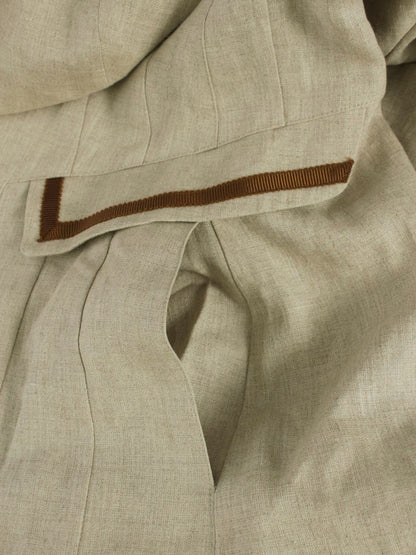 ナチュラルbyフォクシー 26957 コート 40 ベージュ リネン 麻 フード付き ITT7LLCHCU6C