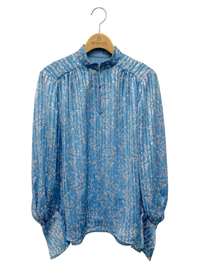 マメクロゴウチ MM21PS-SH721 シャツ ブラウス 1 ブルー Flower Hand Printed Crepe Blouse ITZEGNCVENZS