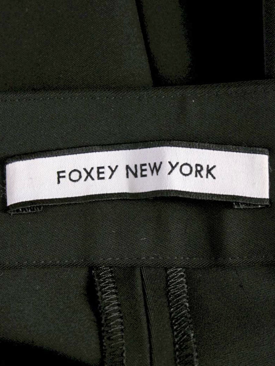 フォクシーニューヨーク 35956 スラックス 40 ブラック グログランテープ 切替 ストレッチ ITYM1816OWRO
