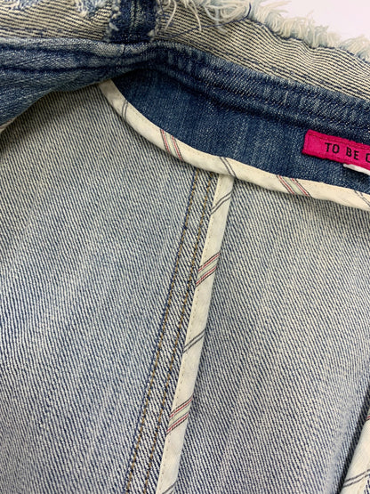 トゥービーシック W5E06-133-22 デニムジャケット 40 ブルー フェイクパール ITVU8XYLS0QS