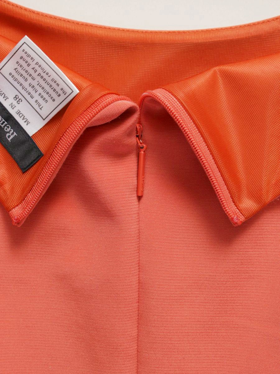 ルネ 5536190 ワンピース 38 コーラルオレンジ フレアー ITHQ08TTK94E