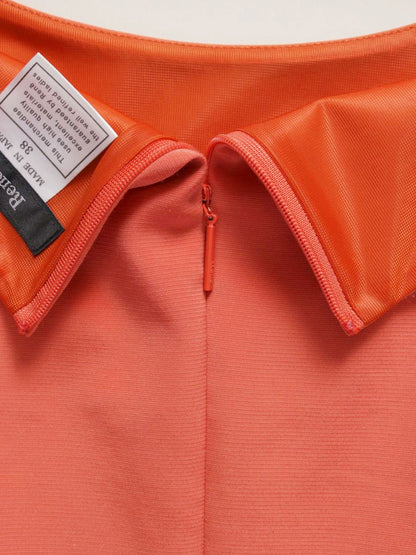 ルネ 5536190 ワンピース 38 コーラルオレンジ フレアー ITHQ08TTK94E