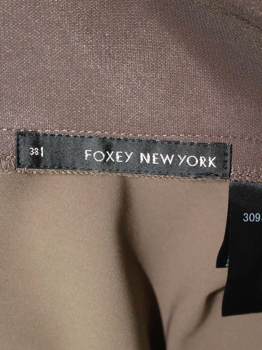フォクシーニューヨーク レディシェイプ 30933 ワンピース ドレス 38 ブラウン ITXO9O1FUL63