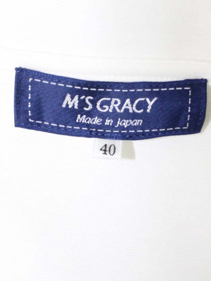 エムズグレイシー 115308 カットソー 40 ホワイト フラワーモチーフ ITV5POQ1URK8