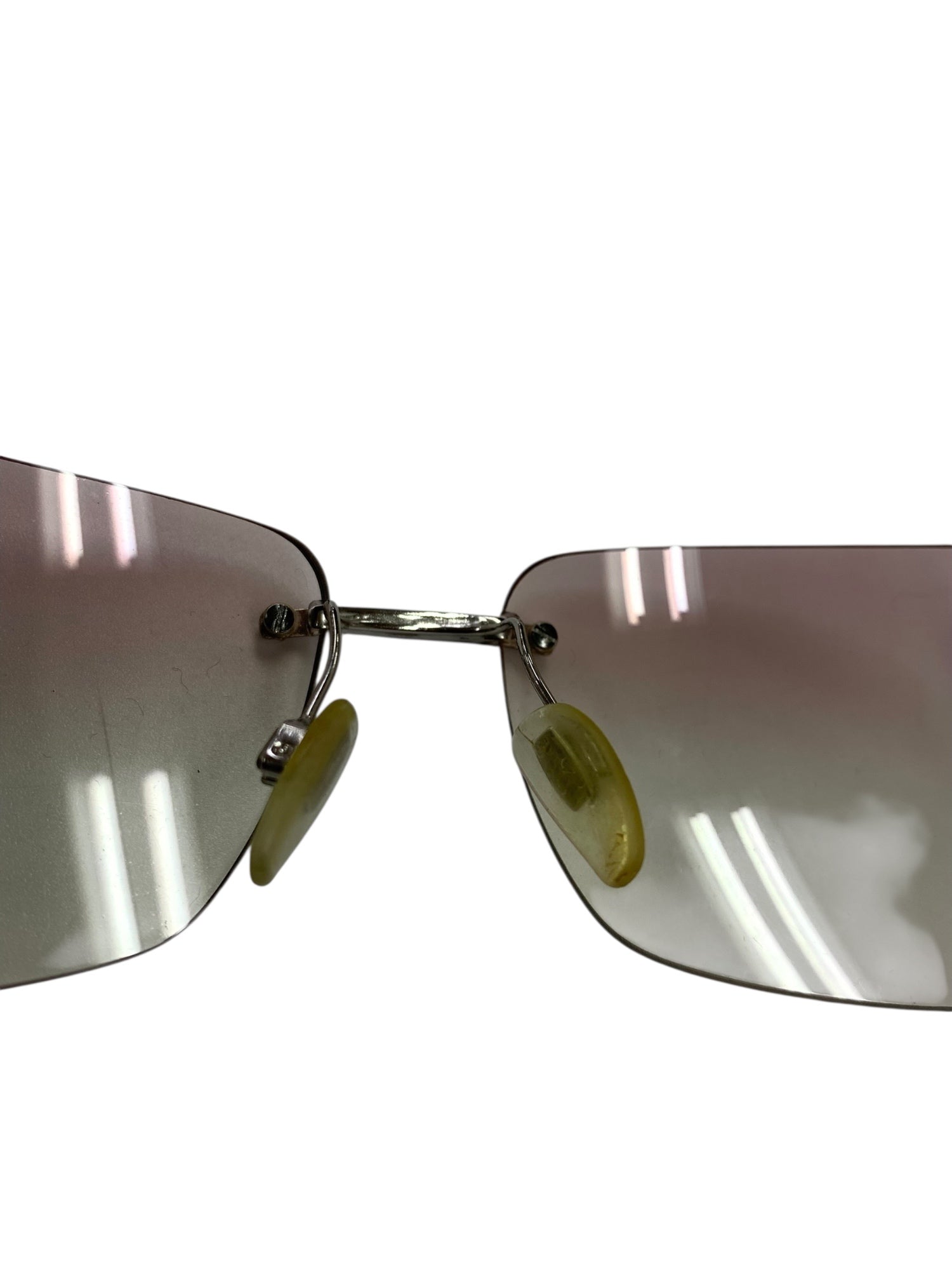 BVLGARI マットシルバー サングラス ミラー度入り　リムレス ブルガリ 621 102 サングラス シルバー メタルフレーム リムレス（フチ