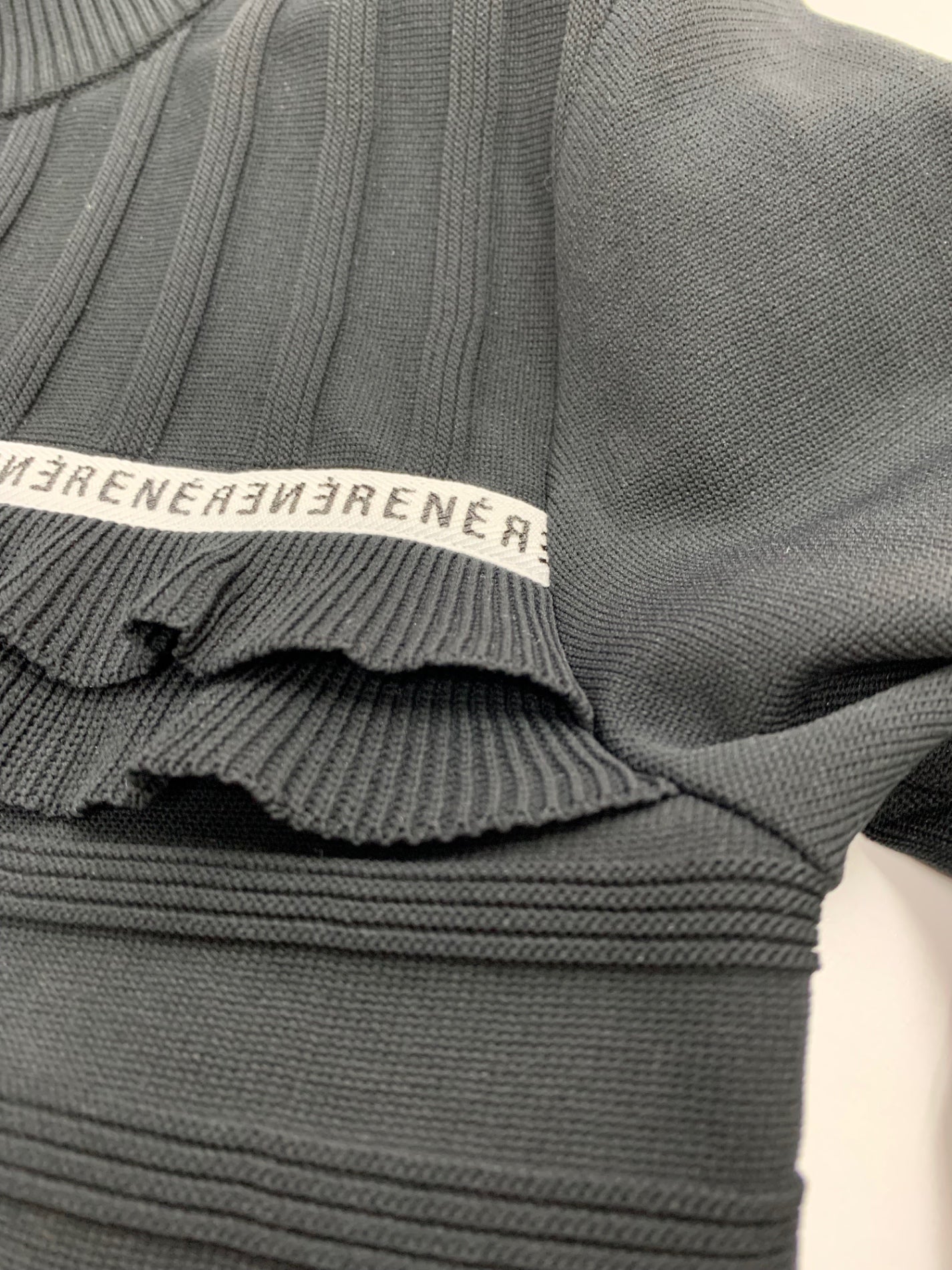 ルネ 6012520 カーディガン 38 ブラック ロゴジライン ダブルジップ ITAKDGMLA56G